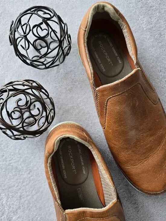 ROCKPORT slip on brown Leather and sued upper - Picture 3 of 11